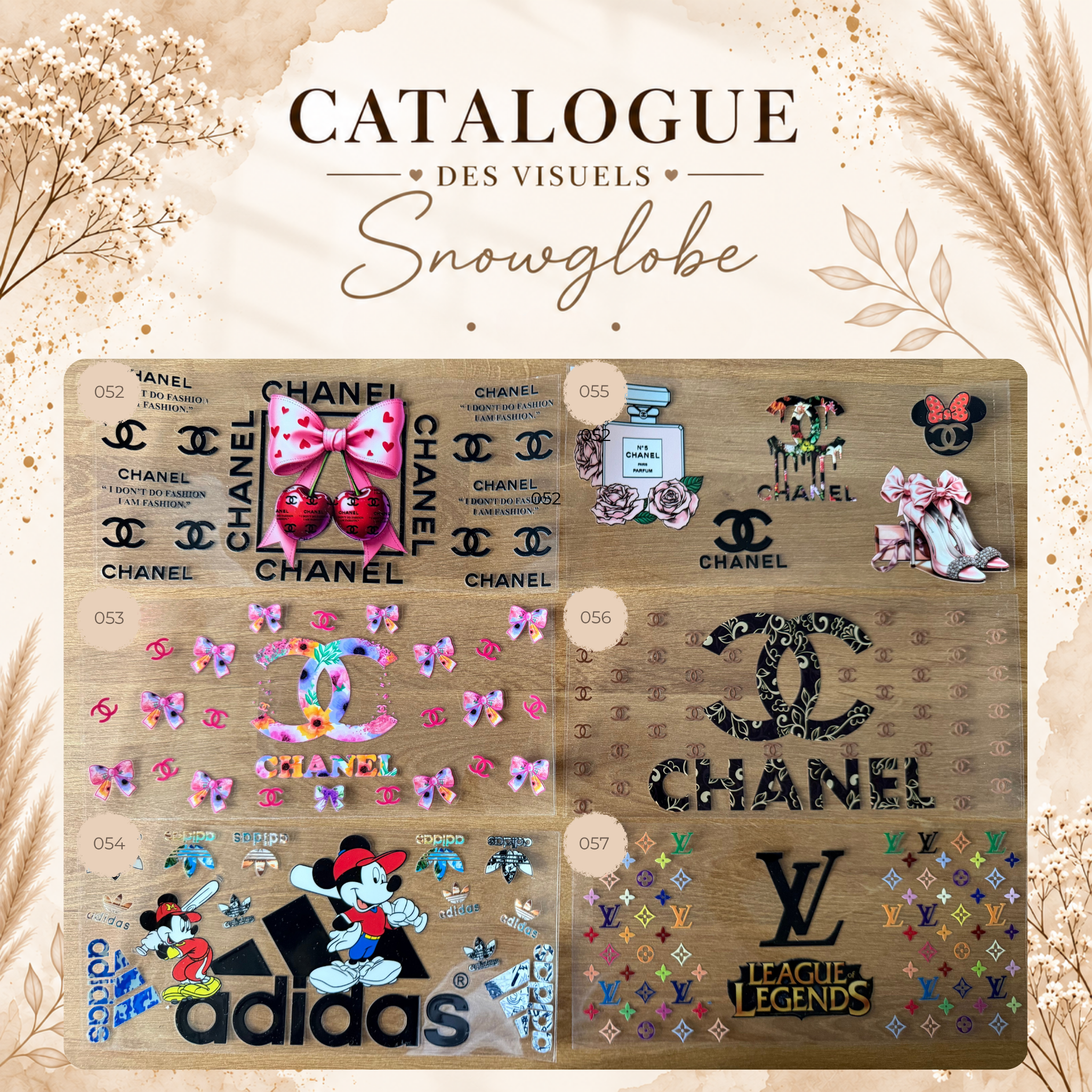 Catalogue des visuels Snow Globe -OPAL, LUNE & HALO