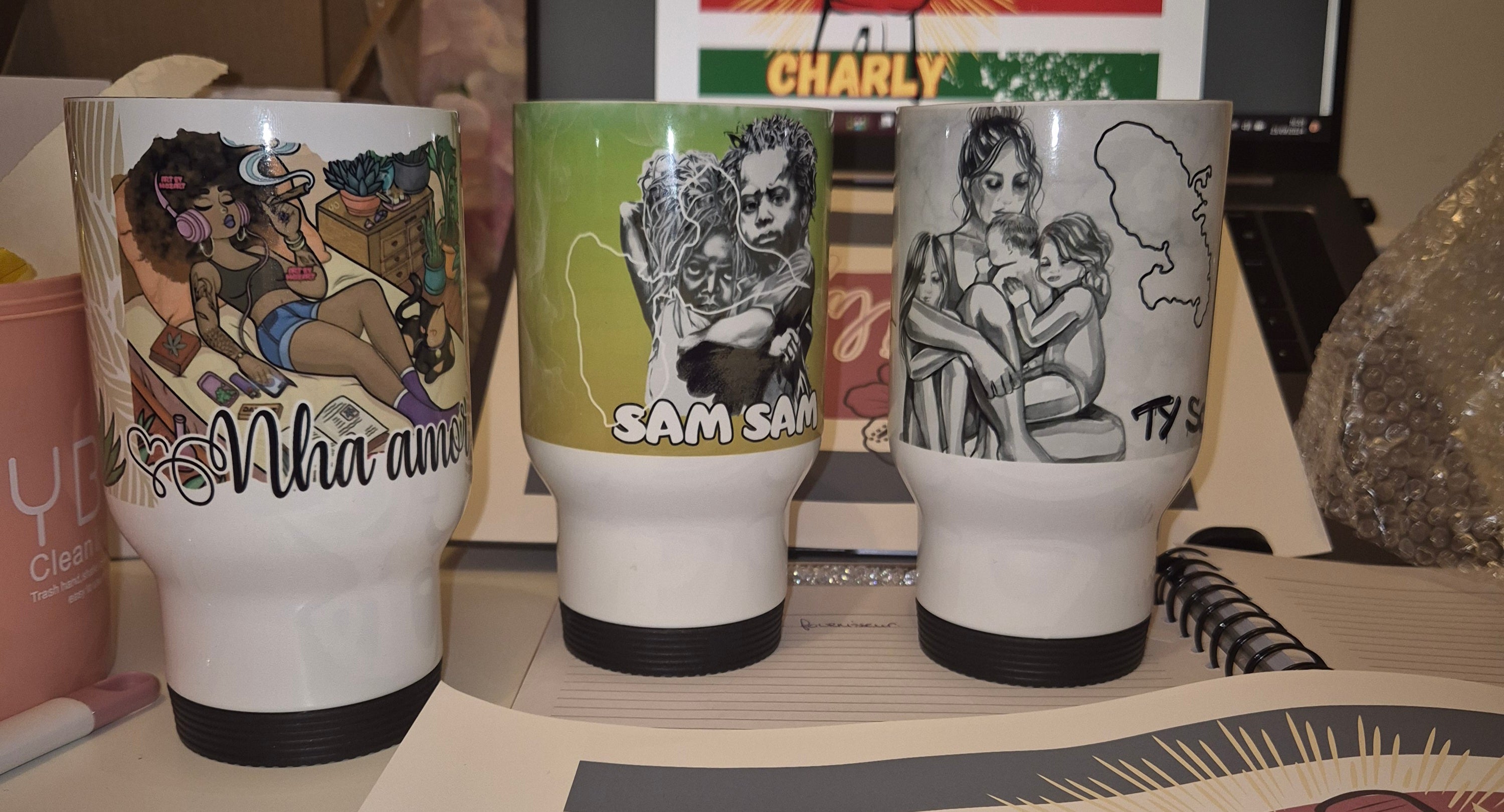 Mug thermos personnalisé avec anse (450ml)