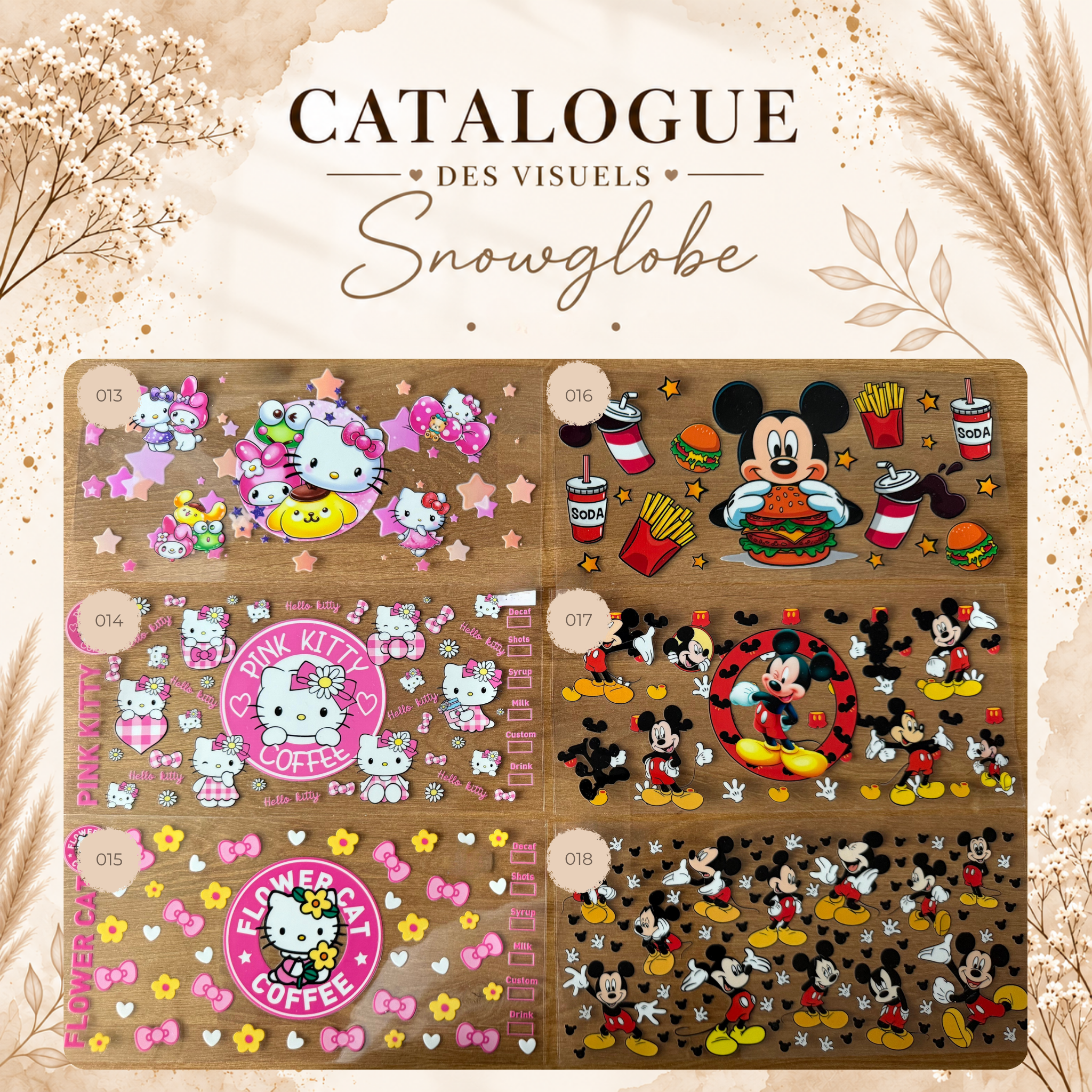 Catalogue des visuels Snow Globe - NOVA & AURA