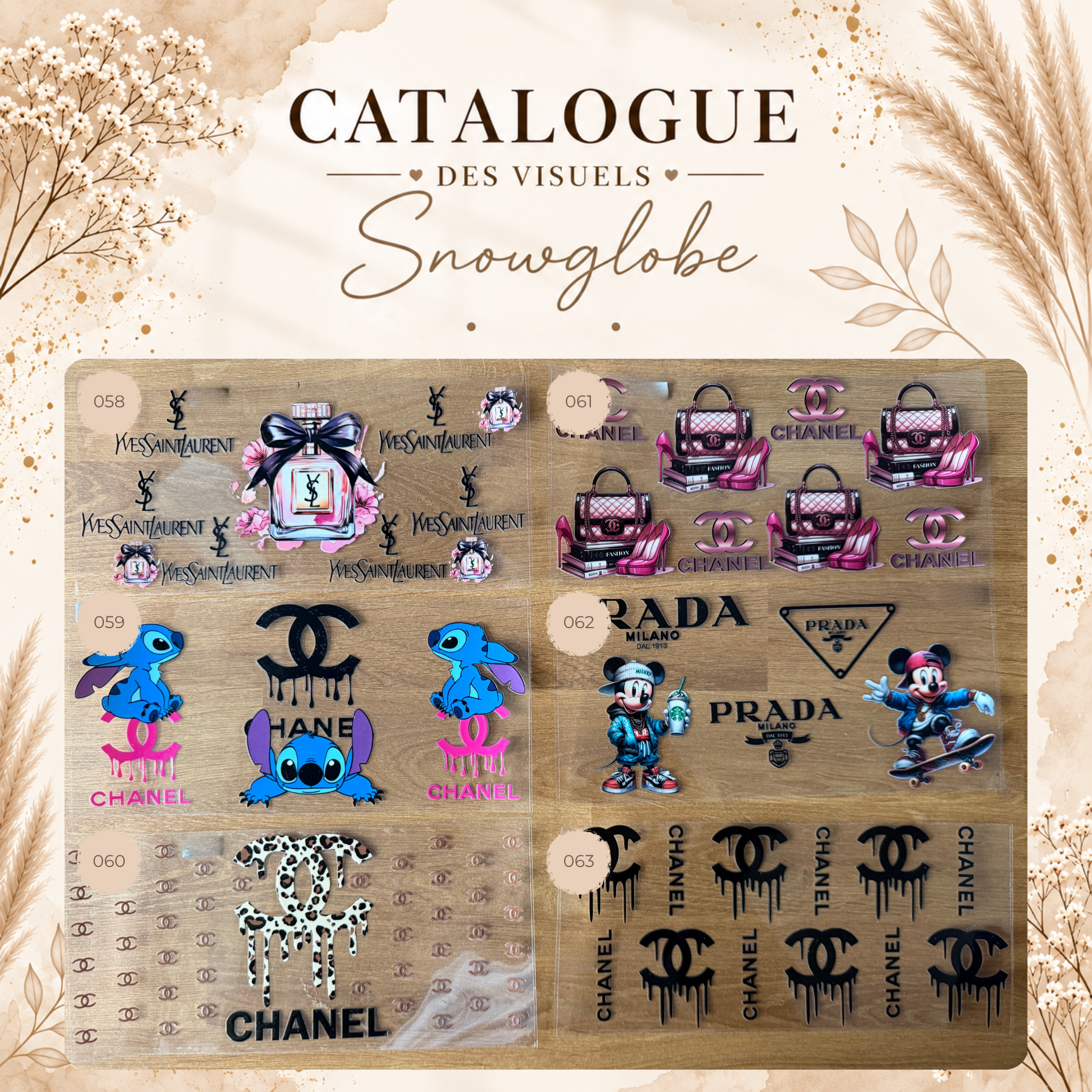 Catalogue des visuels Snow Globe - NOVA & AURA