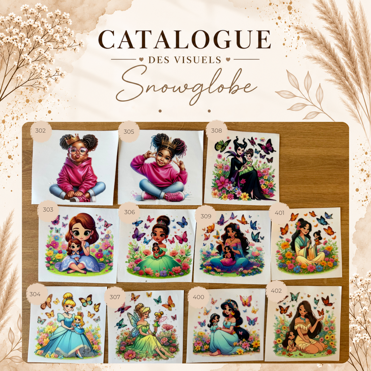 Catalogue des visuels Snow Globe -OPAL, LUNE & HALO