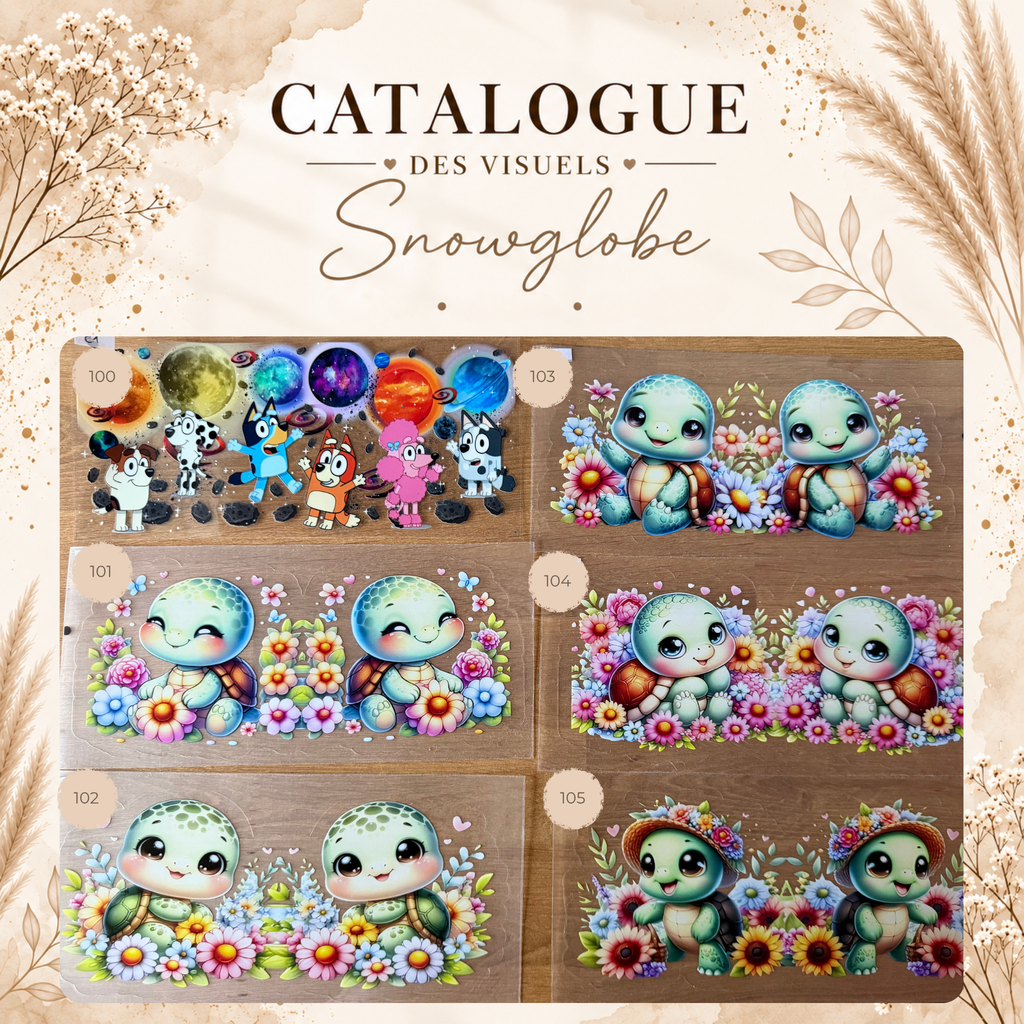 Catalogue des visuels Snow Globe -OPAL, LUNE & HALO